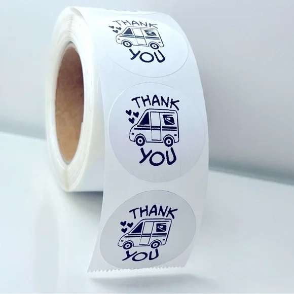 100 Thank You USPS Sticker, Thank You Sticker, Postal Mailbox Sticker - Picture 2 of 15